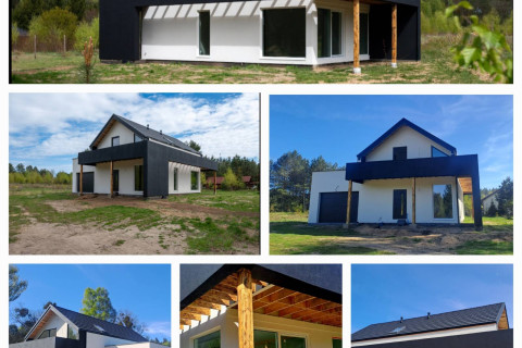 Nowoczesny energooszczędny dom na sprzedaż w zaciszu lasu Puszczy Darżlubskiej