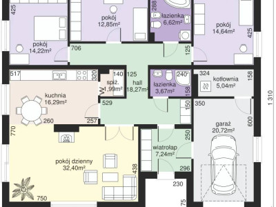 Dom wolnostojący, działka 1115m2,  bez podatku PCC