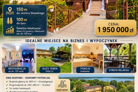 Pensjonat , ośrodek , apartamenty ,obiekt inwestycyjny nad jeziorem
