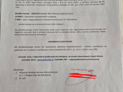 Działka budowlana 1112 m² z kanalizacją – Jastrzębie-Zdrój, Bzie Górne