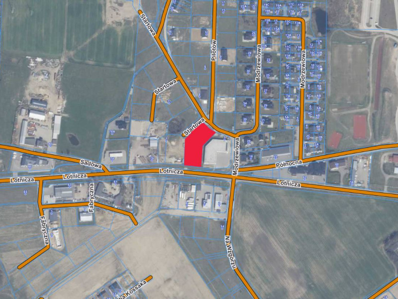 BANINO – Działka komercyjno-mieszkaniowa 2675 m² | I linia ul. Lotniczej | MPZP: Usługi, Wielorodzinna, Bliźniaki | Przy węźle nowej obwodnicy OMT!